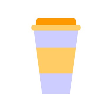 Beyaz arka planda kahve fincanı simgesi. Vektör illüstrasyonu.