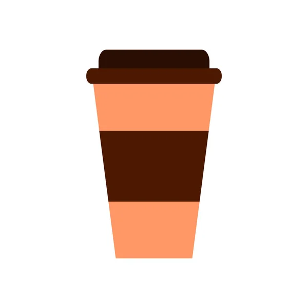 Koffiekopje Pictogram Witte Achtergrond Vectorillustratie — Stockvector