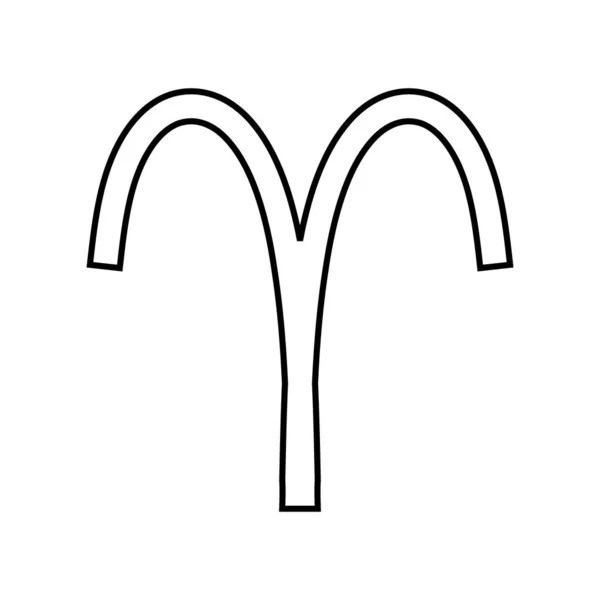 Symbole Bélier Sur Fond Blanc Illustration Vectorielle — Image vectorielle