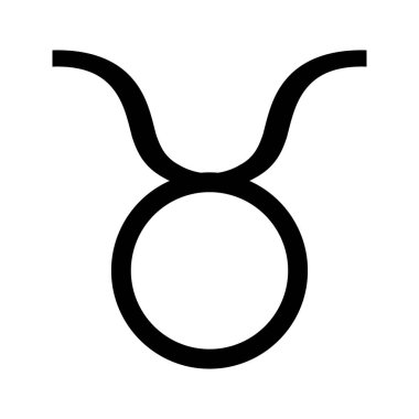 Beyaz arka planda boğa sembolü. Vektör illüstrasyonu.