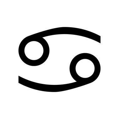 Beyaz arka planda kanser sembolü. Vektör illüstrasyonu.