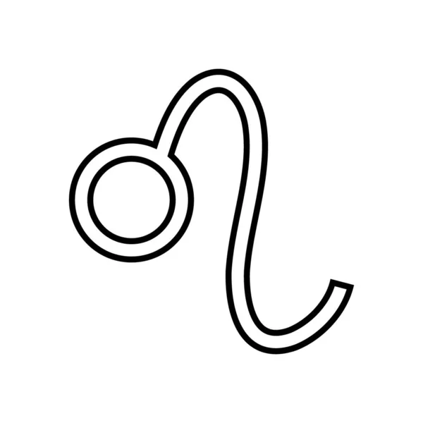 Σύμβολο Leo Λευκό Φόντο Εικονογράφηση Διανύσματος — Διανυσματικό Αρχείο