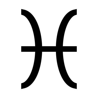 Beyaz arka planda Balık burcu. Vektör illüstrasyonu.