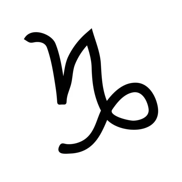 Symbole Capricorne Sur Fond Blanc Illustration Vectorielle — Image vectorielle