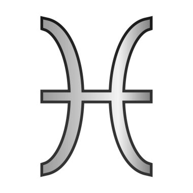 Beyaz arka planda Balık burcu. Vektör illüstrasyonu.