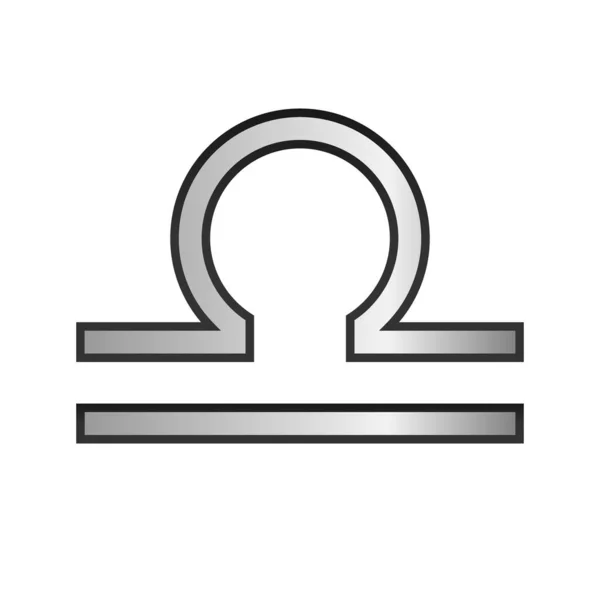Waage Symbol Auf Weißem Hintergrund Vektorillustration — Stockvektor