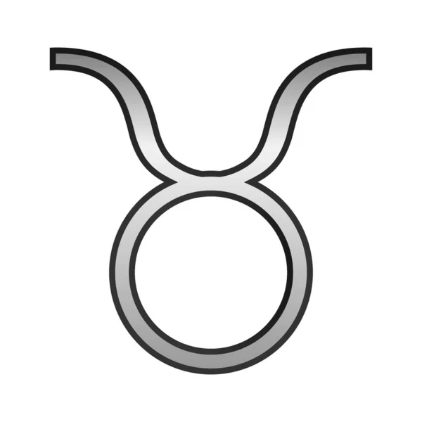 Simbolo Del Toro Sfondo Bianco Illustrazione Vettoriale — Vettoriale Stock