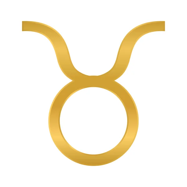 Taurus Szimbólum Fehér Alapon Vektorillusztráció — Stock Vector