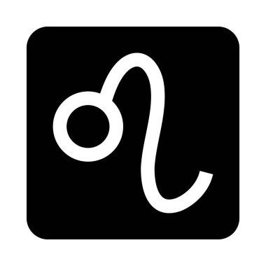 Beyaz arka planda Leo sembolü. Vektör illüstrasyonu.