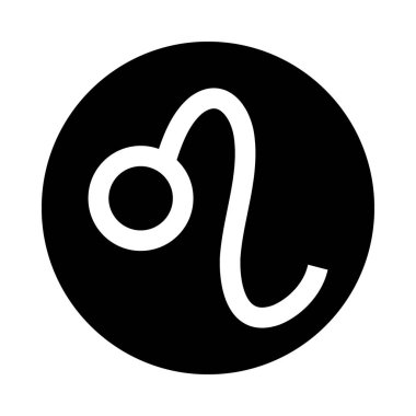 Beyaz arka planda Leo sembolü. Vektör illüstrasyonu.