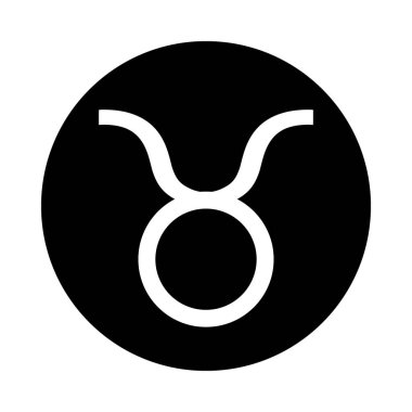 Beyaz arka planda boğa sembolü. Vektör illüstrasyonu.