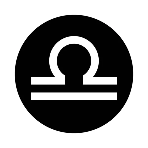 Libra Symbol Vit Bakgrund Vektorillustration — Stock vektor