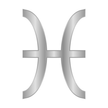 Beyaz arka planda Balık burcu. Vektör illüstrasyonu.