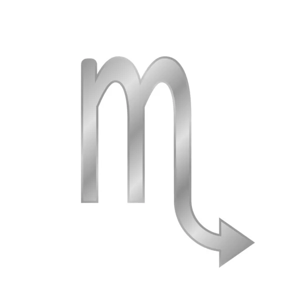 Символ Скорпіона Білому Тлі Приклад Вектора — стоковий вектор