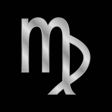 Siyah arka planda başak sembolü. Vektör illüstrasyonu.