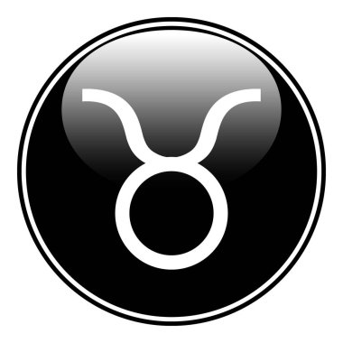 Beyaz arka planda boğa sembolü. Vektör illüstrasyonu.