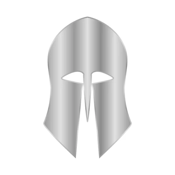 Antique Corinthian Helmet Icon White Background Vector Illustration — Stock Vector