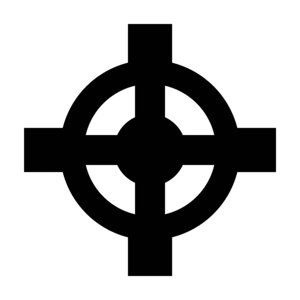 Keltisches Kreuz Symbol Auf Weißem Hintergrund Vektorillustration — Stockvektor