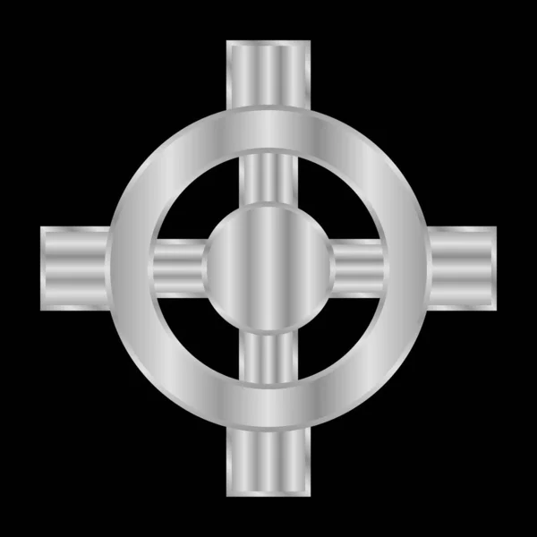 Кельтский Крест Черном Фоне Векторная Иллюстрация — стоковый вектор