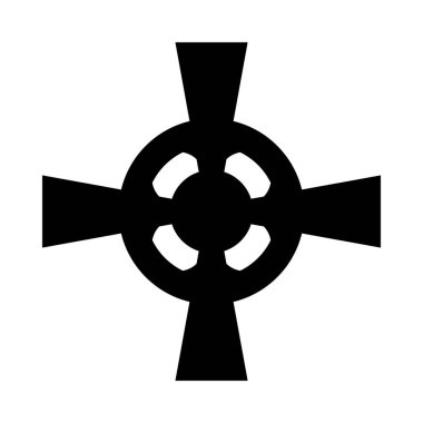 Beyaz arka planda Kelt haç simgesi. Vektör illüstrasyonu.