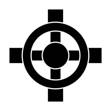 Beyaz arka planda Kelt haç simgesi. Vektör illüstrasyonu.