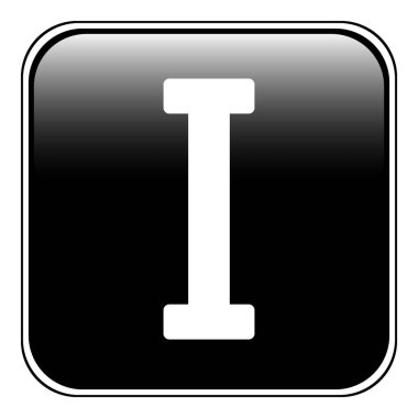 Beyaz arka planda Roma rakamı bir düğme. Vektör illüstrasyonu.