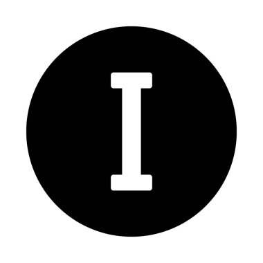 Beyaz arka planda Roma rakamı bir düğme. Vektör illüstrasyonu.