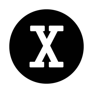 Beyaz arka planda Roma rakamı on düğmesi. Vektör illüstrasyonu.