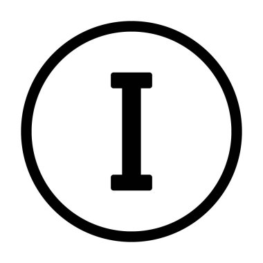 Beyaz arka planda Roma rakamı bir düğme. Vektör illüstrasyonu.