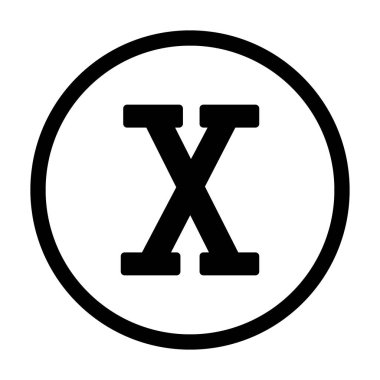 Beyaz arka planda Roma rakamı on düğmesi. Vektör illüstrasyonu.