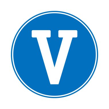 Beyaz arka planda Roma rakamı beş düğmesi. Vektör illüstrasyonu.