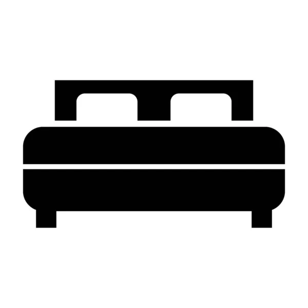Κρεβάτι Εικόνα Λευκό Φόντο Εικονογράφηση Διάνυσμα — Διανυσματικό Αρχείο
