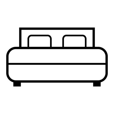 Beyaz arka plan üstünde yatak kutsal kişilerin resmi. Vektör çizim.