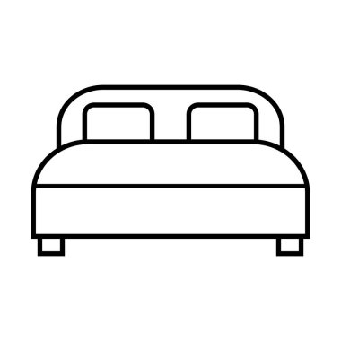 Beyaz arka plan üstünde yatak kutsal kişilerin resmi. Vektör çizim.