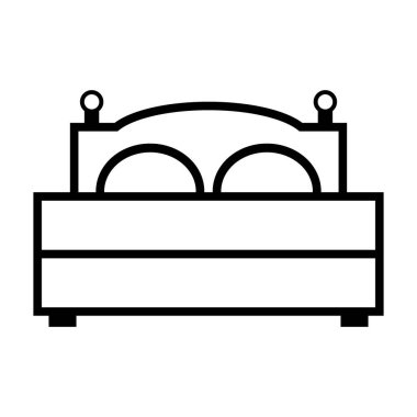 Beyaz arka plan üstünde yatak kutsal kişilerin resmi. Vektör çizim.