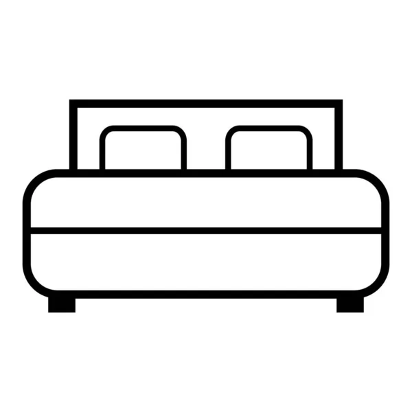 Іконка Ліжка Білому Тлі Векторні Ілюстрації — стоковий вектор