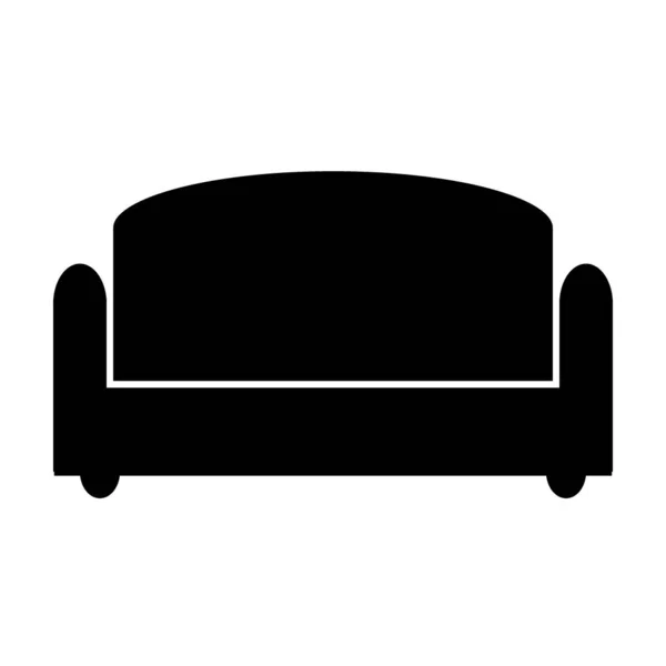 Sofa Icoon Witte Achtergrond Vectorillustratie — Stockvector