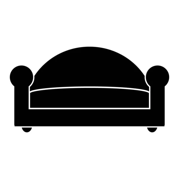 Sofa Icon White Background Vector Illustration — Stock Vector