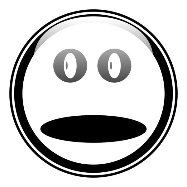 Sorriso botão círculo rosto — Vetor de Stock