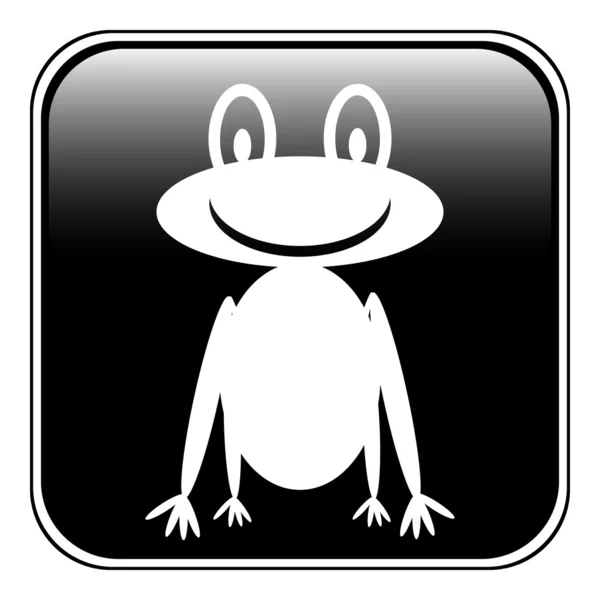 Frog button — Stock Vector