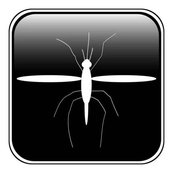 Mosquito button — Stock Vector
