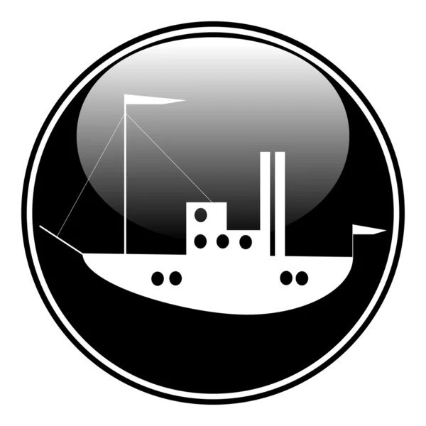 Botão navio —  Vetores de Stock