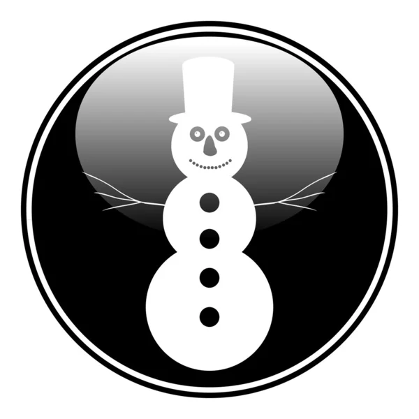 Botão boneco de neve —  Vetores de Stock