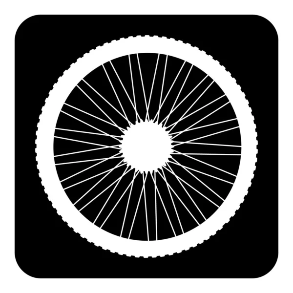 Bicycle wheel button — Stock Vector