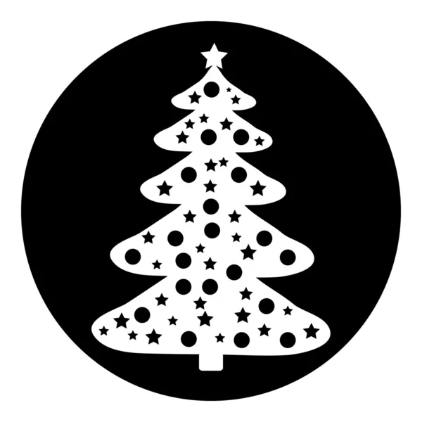 Christmas Tree button — Stock Vector