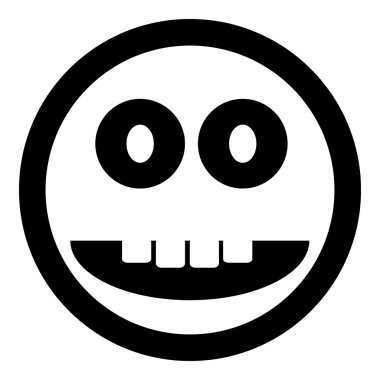 gülümsemek yüz daire düğmesi