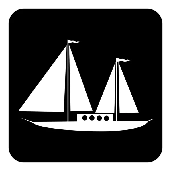帆船ボタン — ストックベクタ