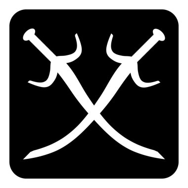 çapraz kılıç düğmesi