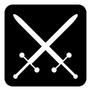 çapraz kılıç düğmesi