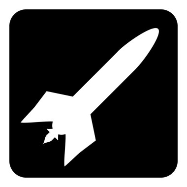 Military rocket button clipart